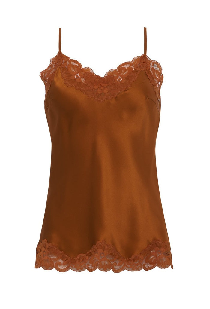 gold hawk Floral Lace Silk Cami