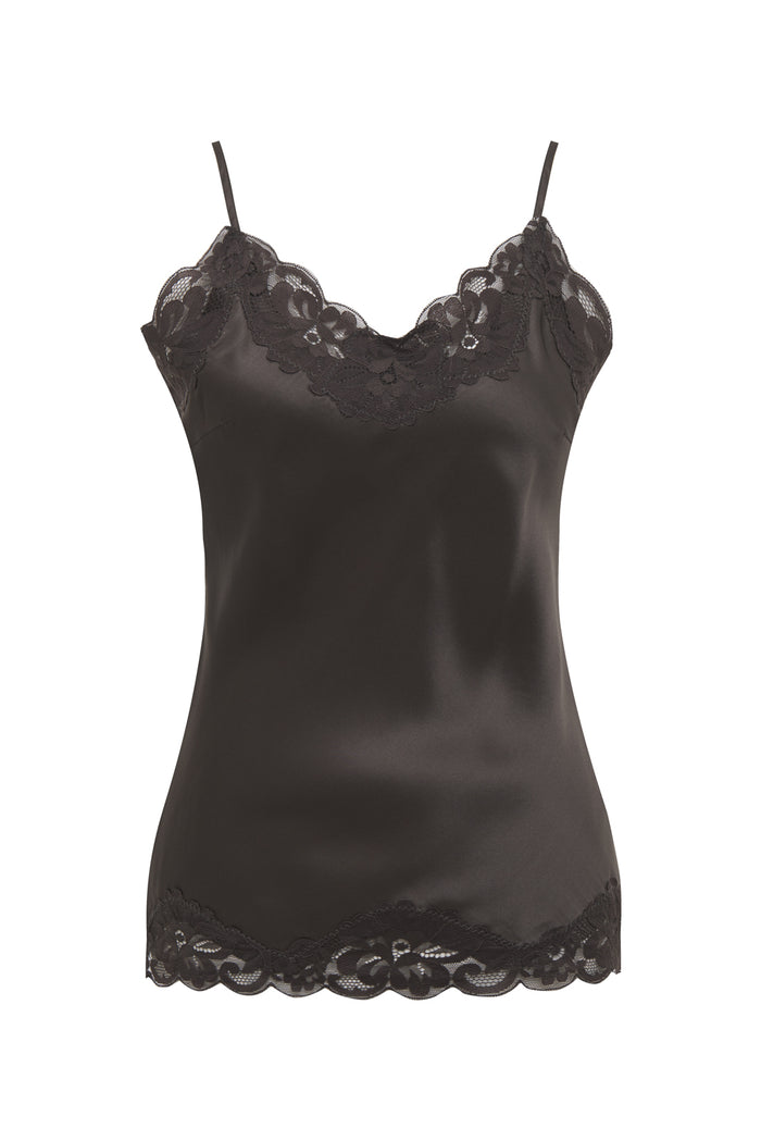 Gold Hawk Floral Lace Silk Cami