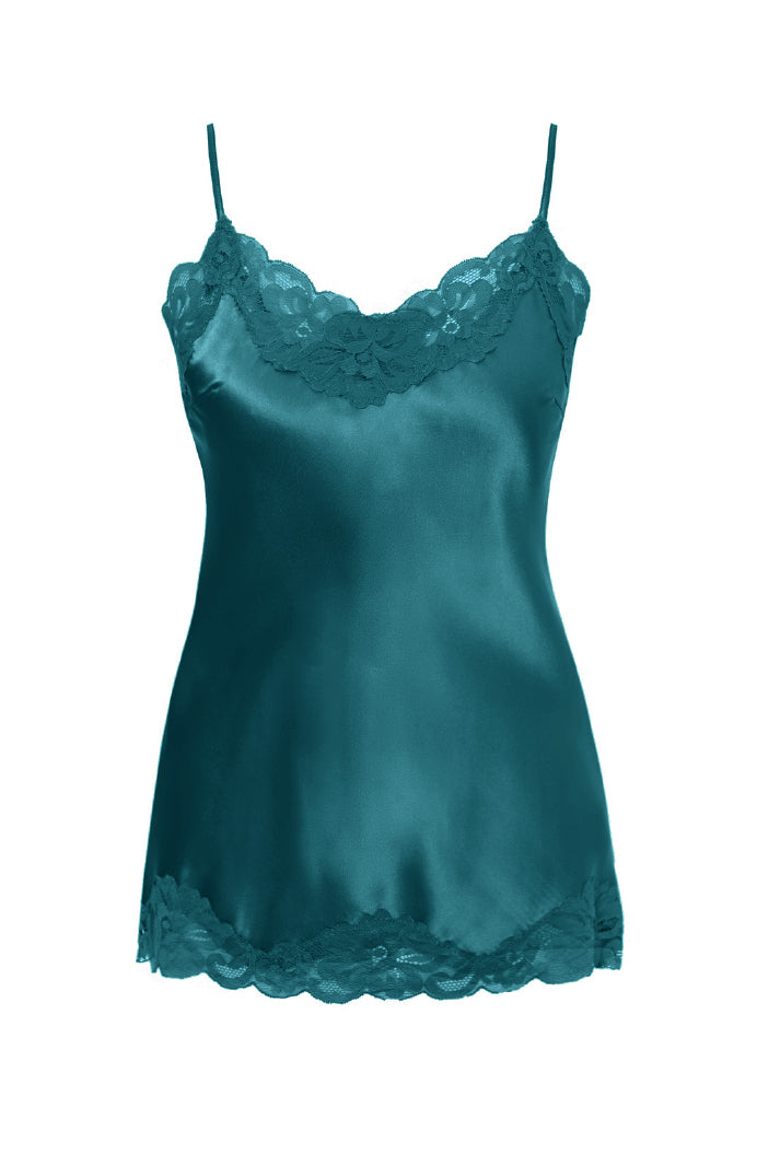 Gold Hawk Floral Lace Silk Cami