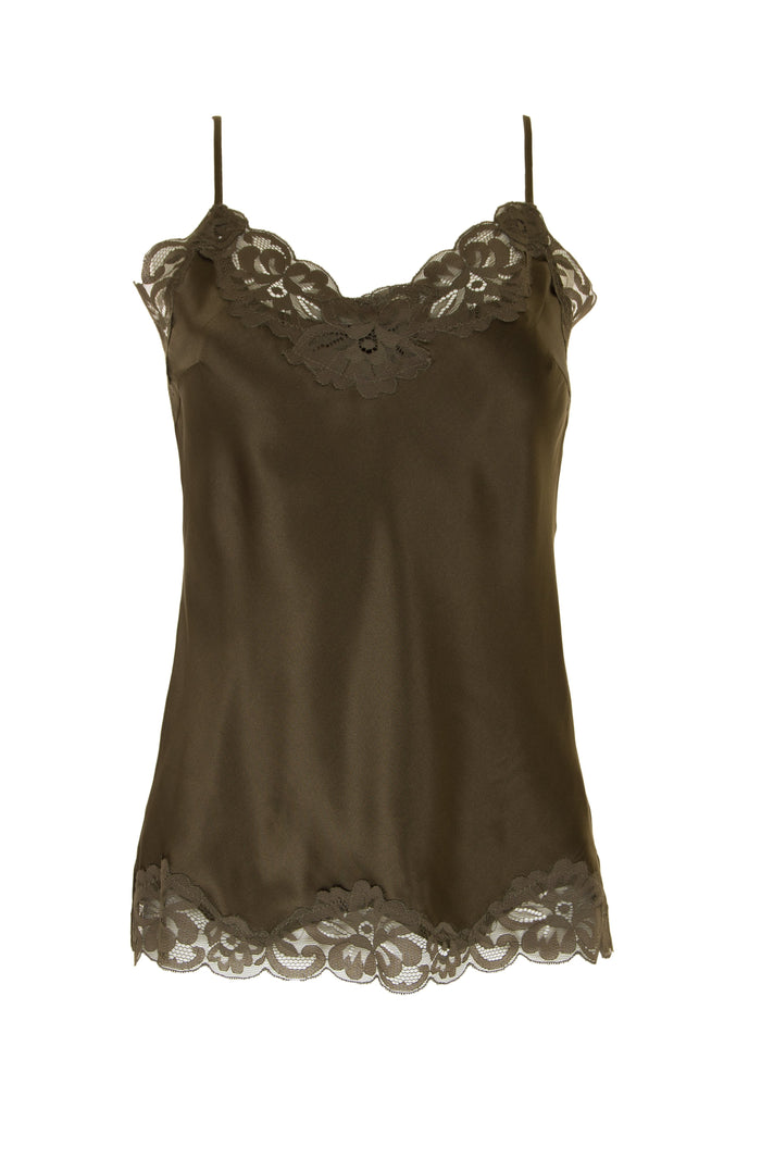 gold hawk Floral Lace Silk Cami