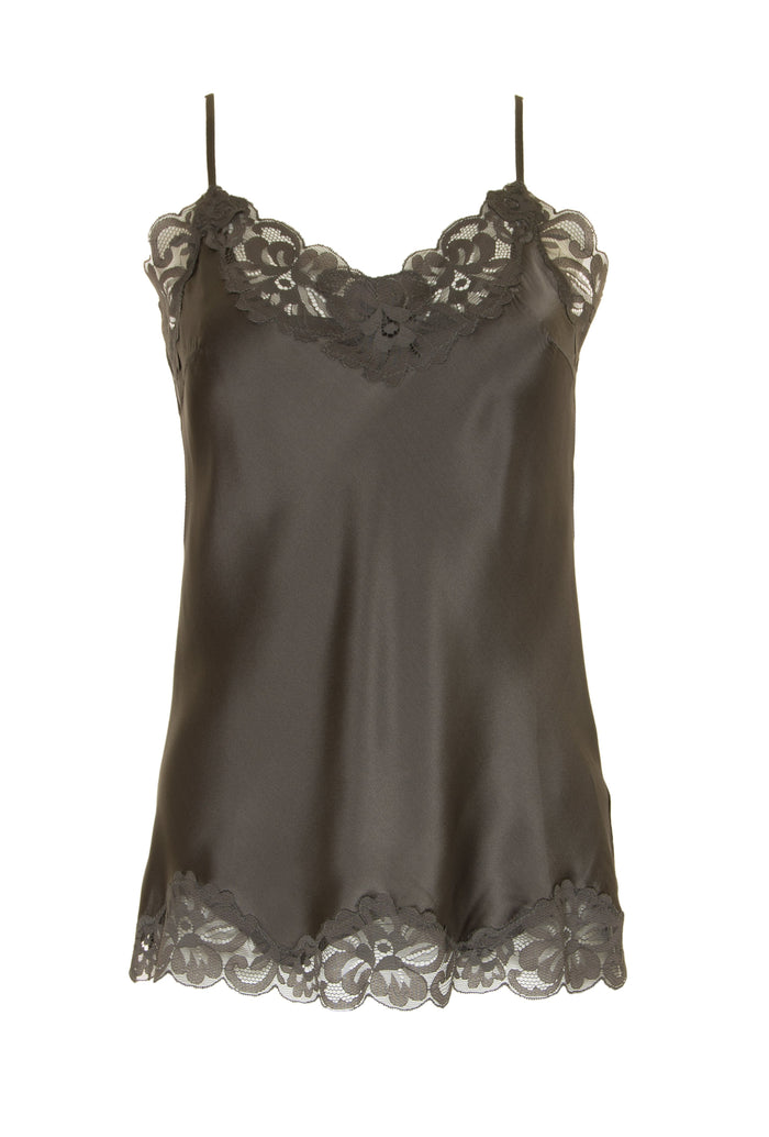 Gold Hawk Floral Lace Silk Cami