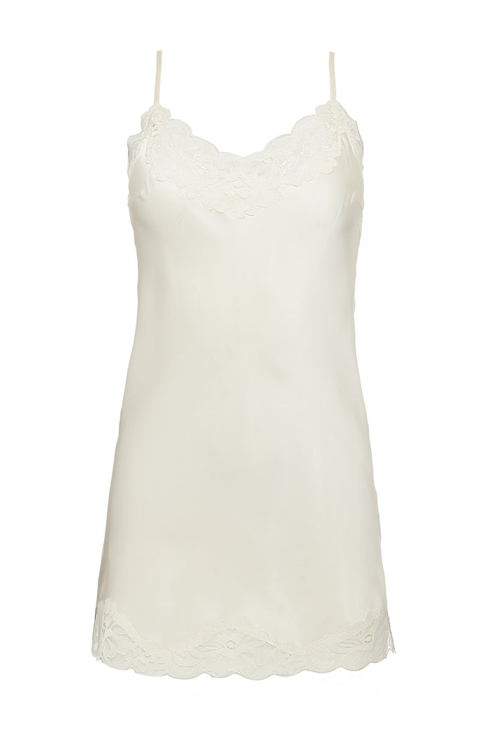 Gold Hawk Floral Lace Silk Tunic Dove