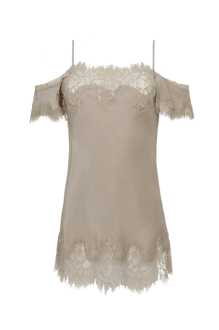 gold hawk Gigi Lace Silk Cami - Birch