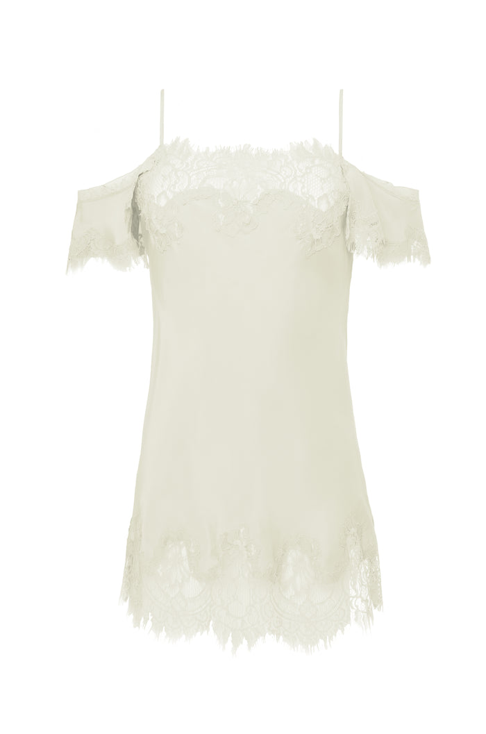 gold hawk Gigi Lace Silk Cami - Dove