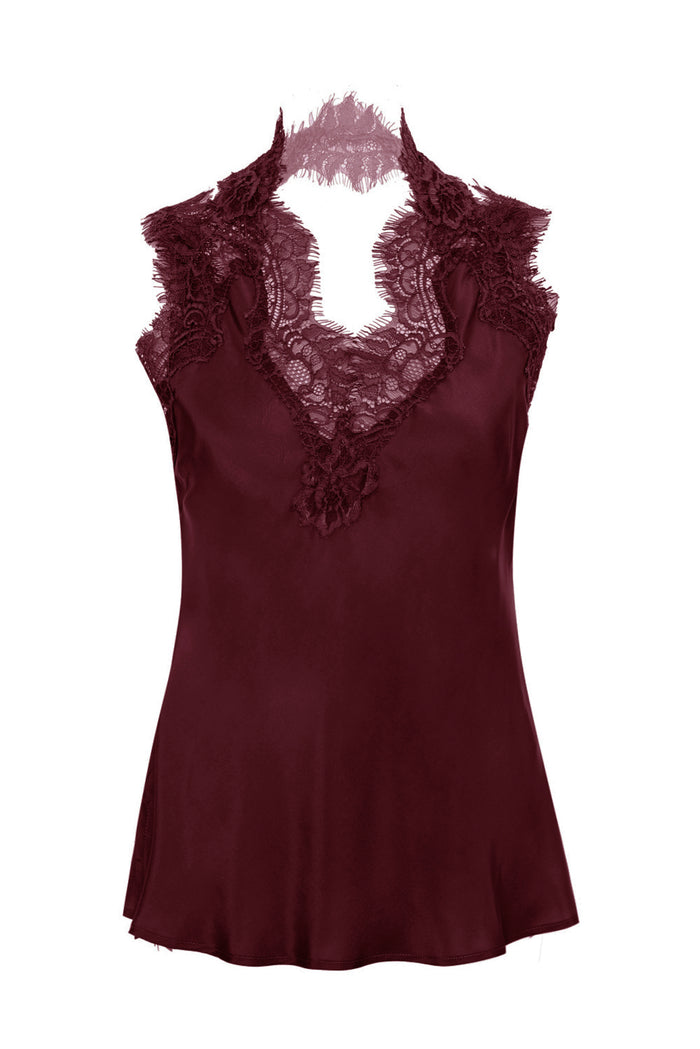 gold hawk Gina Lace Camisole Bordeaux