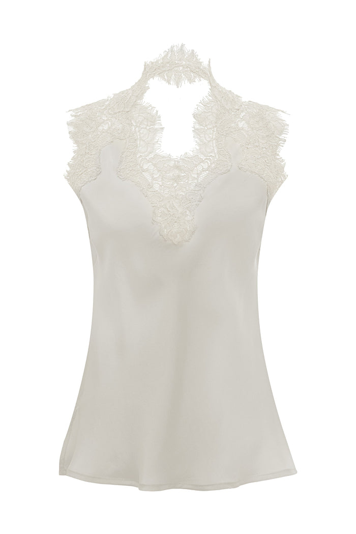 gold hawk Gina Lace Camisole Dove