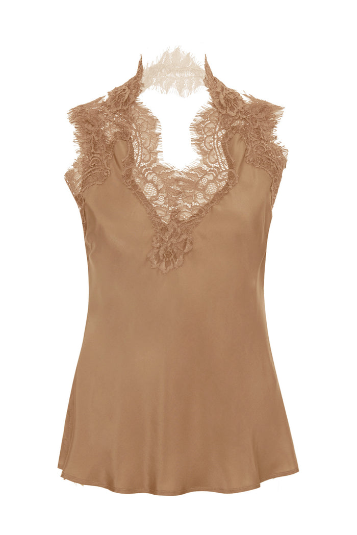 Gold Hawk Gina Lace Camisole Fall Camel