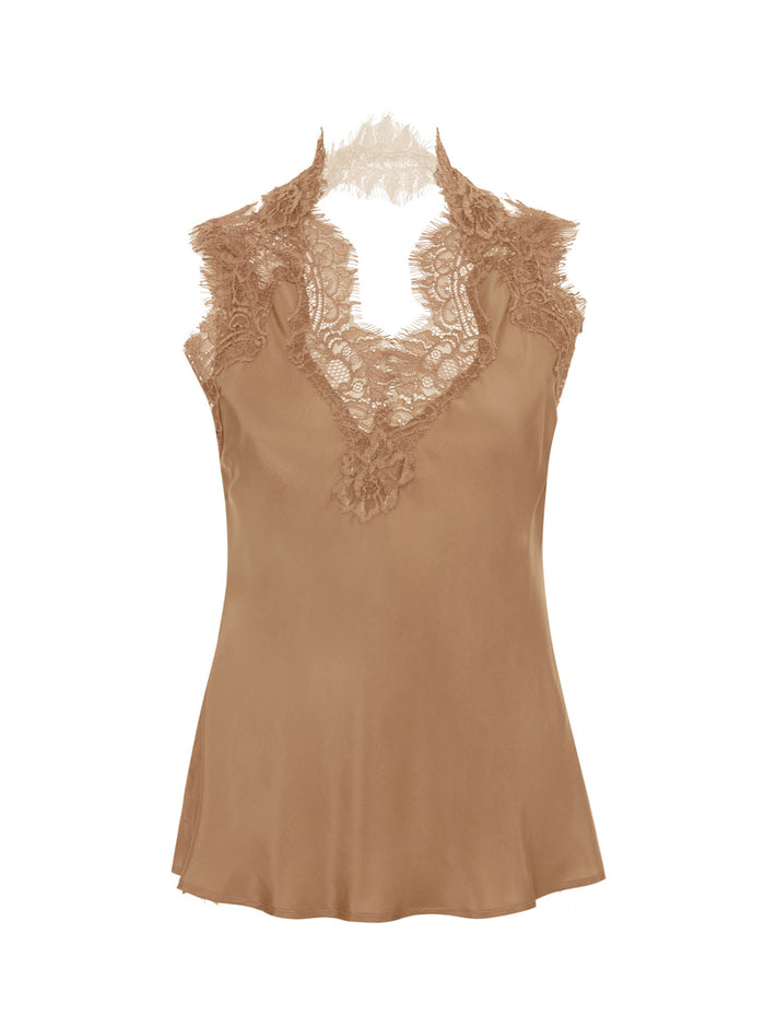 gold hawk Gina Lace Camisole Fall Camel