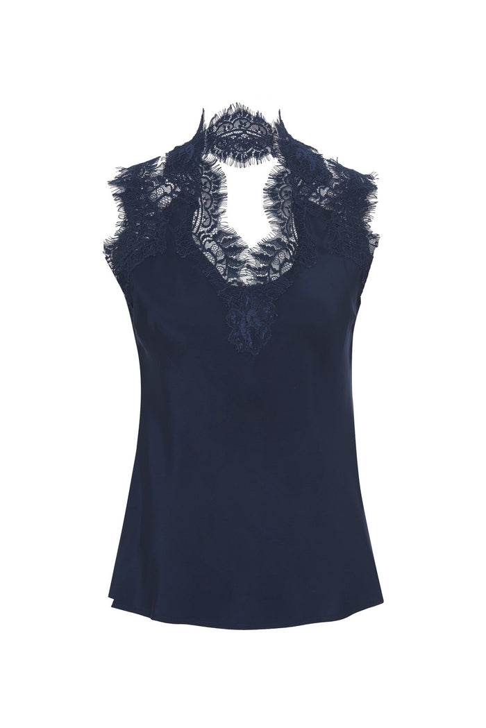 gold hawk Gina Lace Camisole Navy