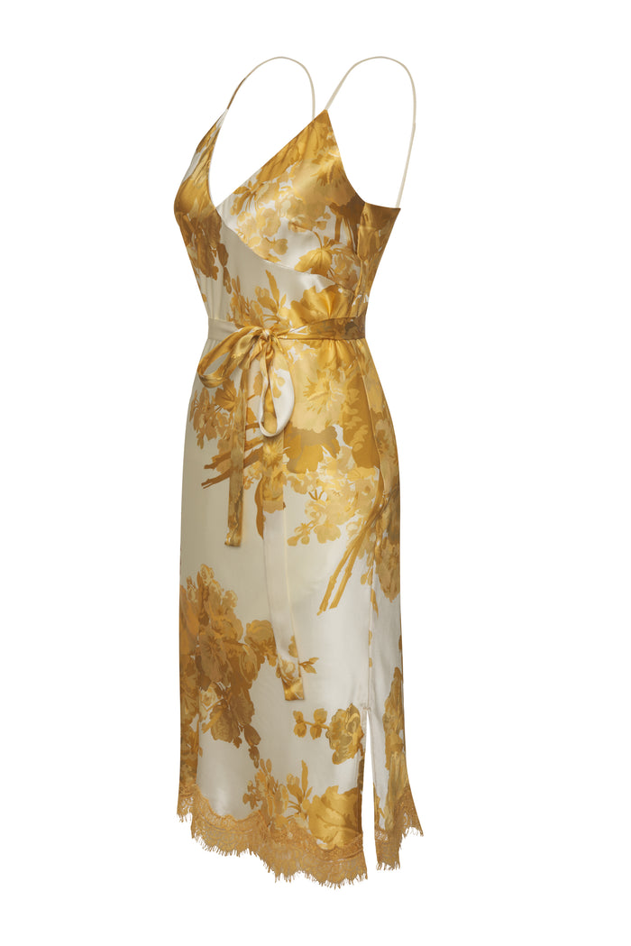 Gold Hawk Golden Bloom Chloe Printed Dress
