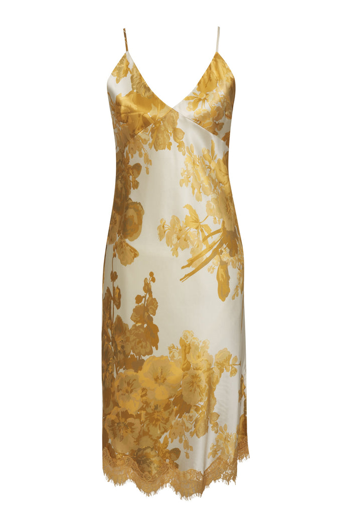 gold hawk Golden Bloom Chloe Printed Dress*