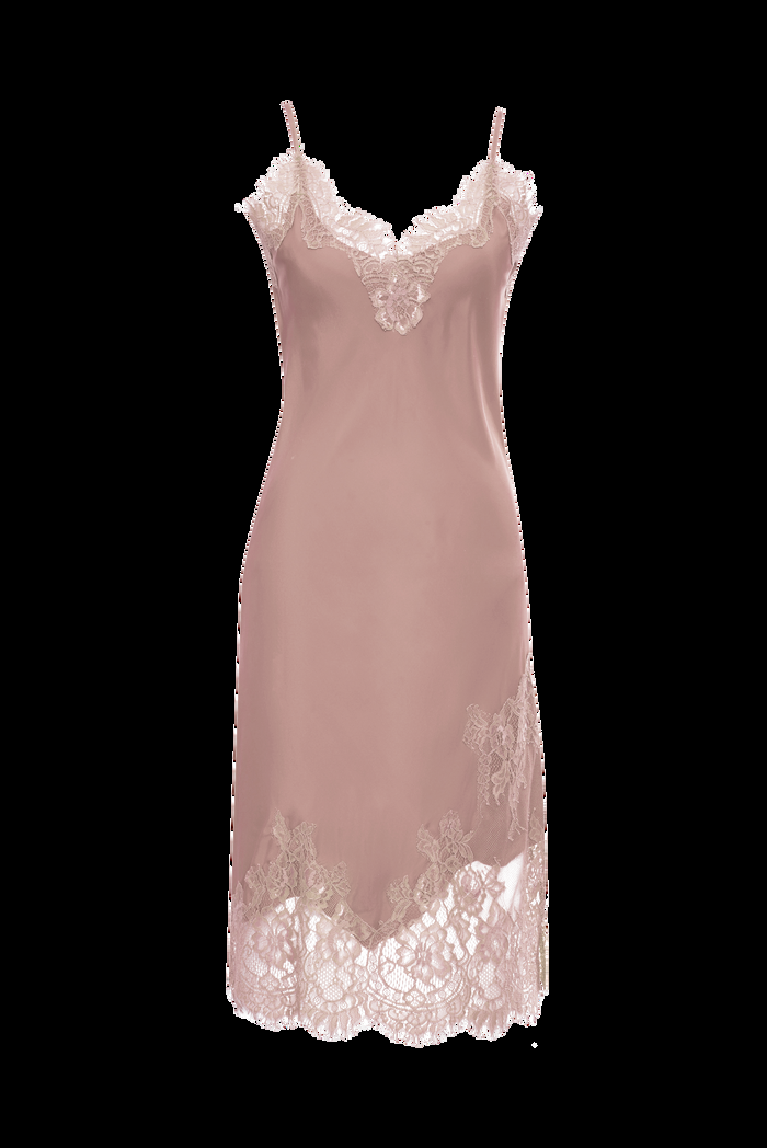 gold hawk Grace Lace Silk Dress Pastel Rose