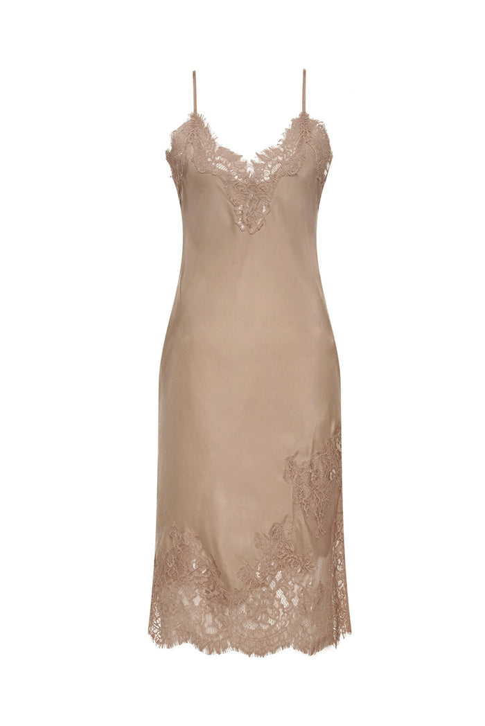 Gold Hawk Grace Lace Silk Dress