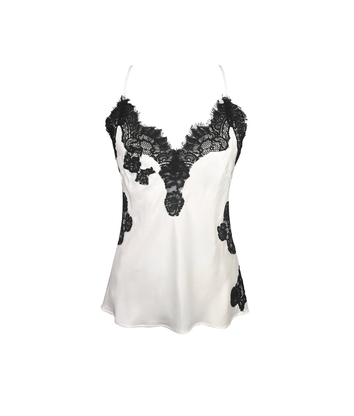 gold hawk Harper Bias Cami - Cloud/Black