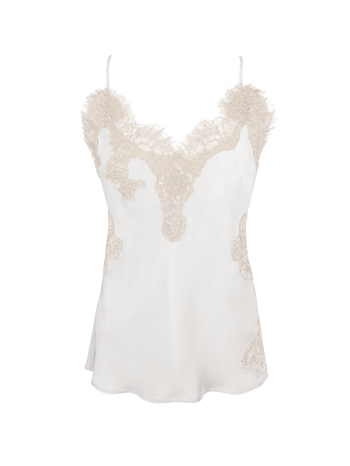 gold hawk Harper Bias Cami - Cloud/Pearl