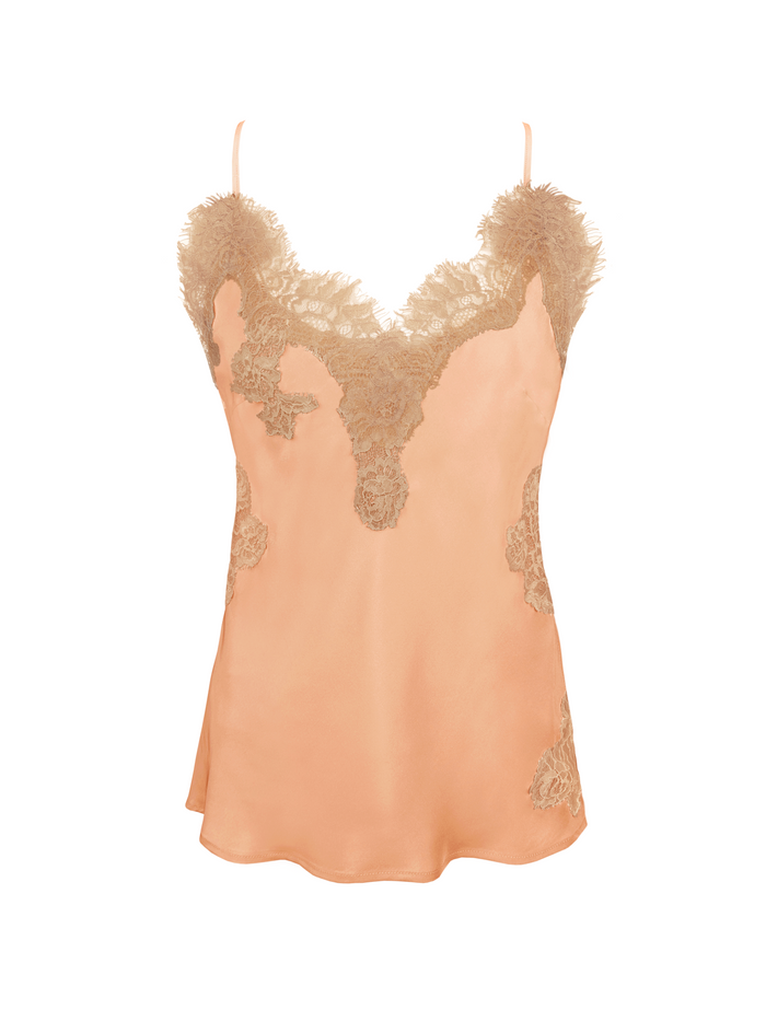 gold hawk Harper Bias Cami - Peach Sherbet/Dune