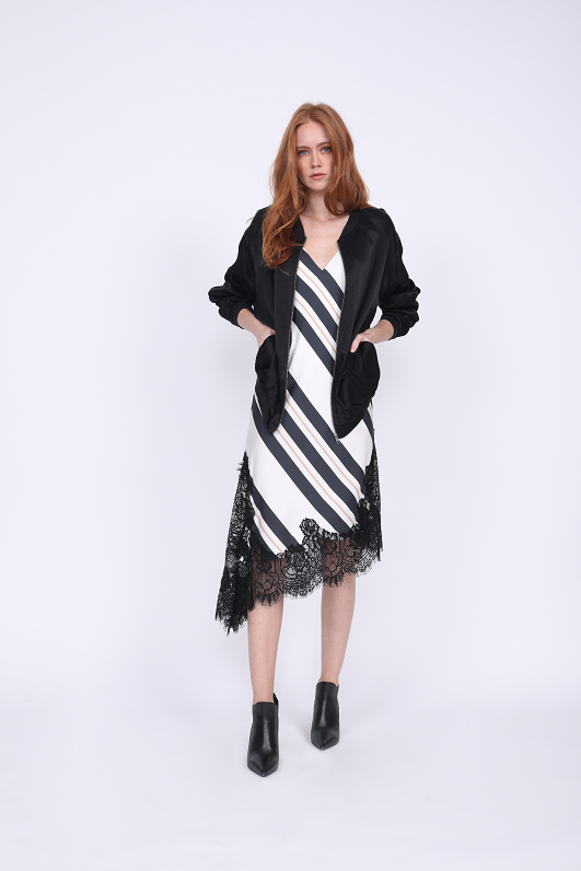 Gold Hawk Hayley Bomber Jacket - Black