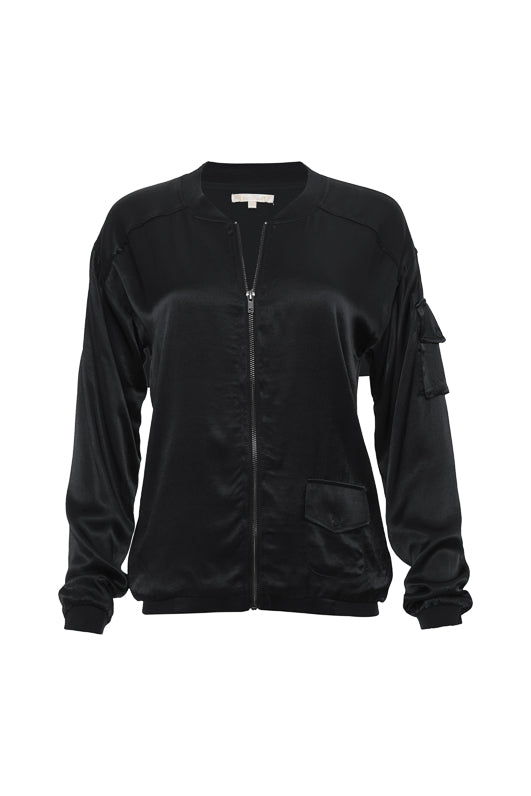 gold hawk Hayley Bomber Jacket - Black
