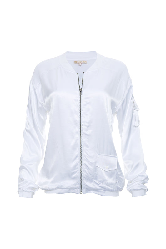 gold hawk Hayley Bomber Jacket - Bright White