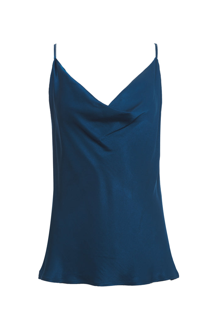 gold hawk Hayley Cowl Cami - Tanzanite Blue