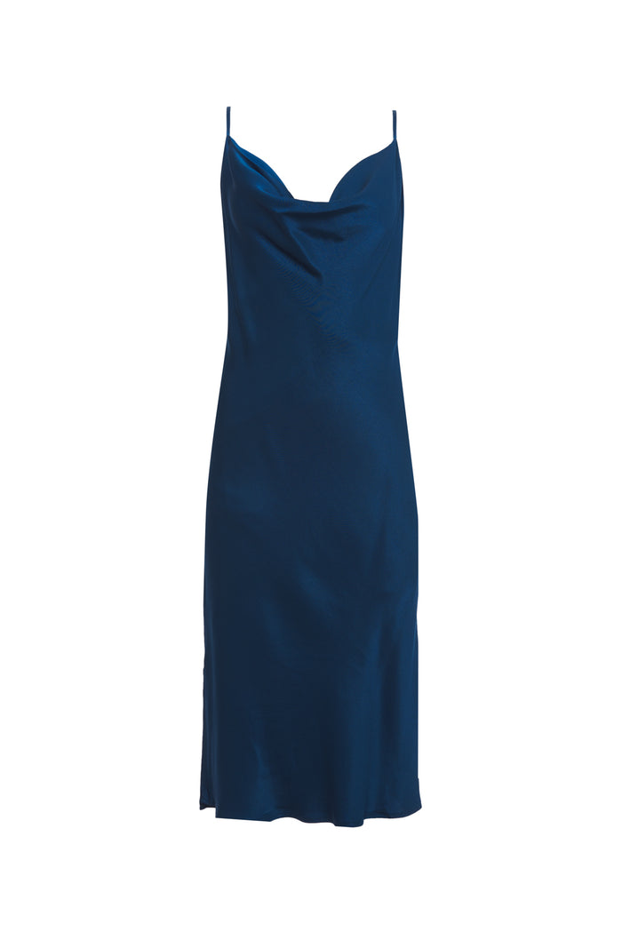 gold hawk Hayley Cowl Dress - Tanzanite Blue