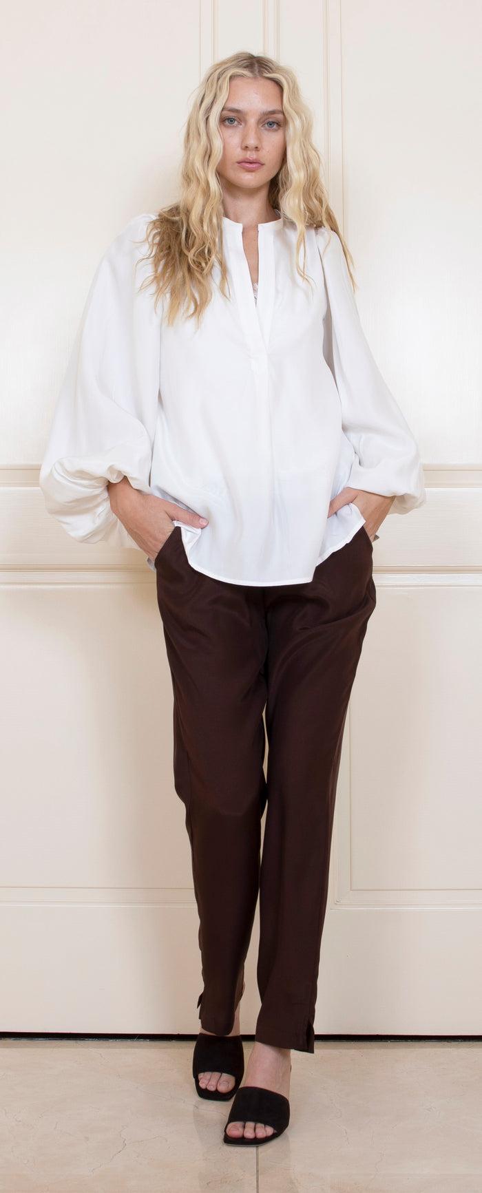 Gold Hawk Isabela Sleeve Top Bright White