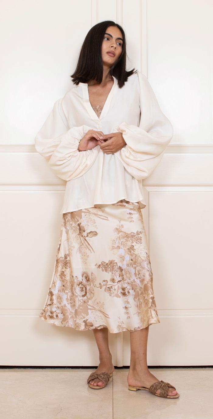 Gold Hawk Isabela Sleeve Top Bright White