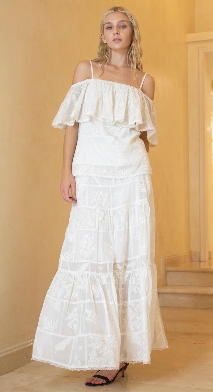 Gold Hawk Janice Ruffle Skirt