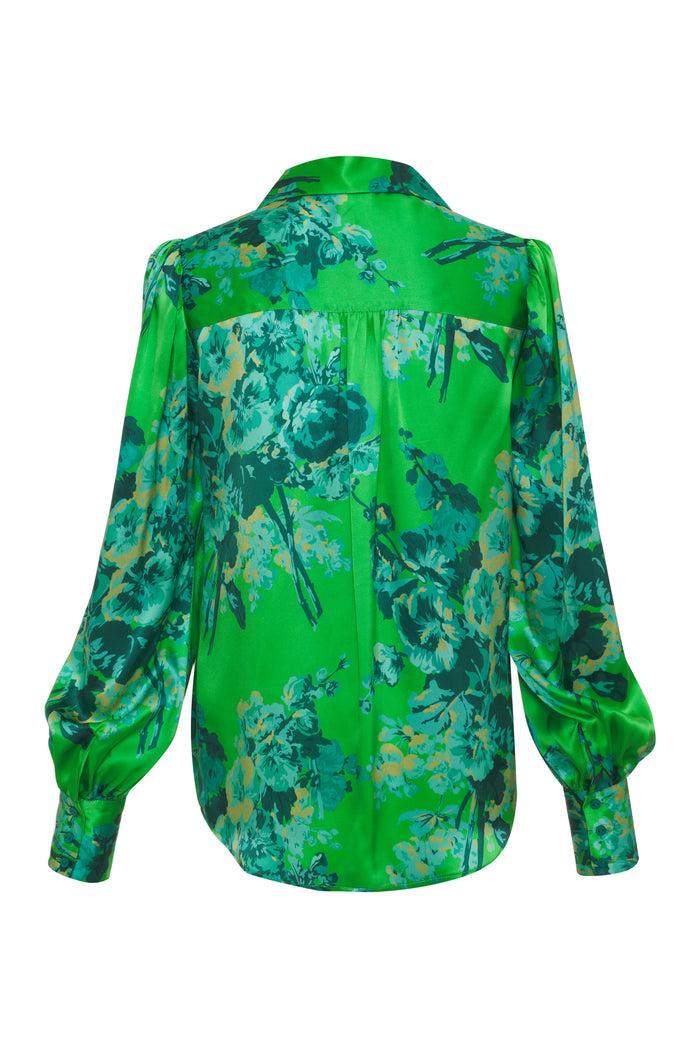 Gold Hawk Jocelyn Print Shirt Apple Green Napa