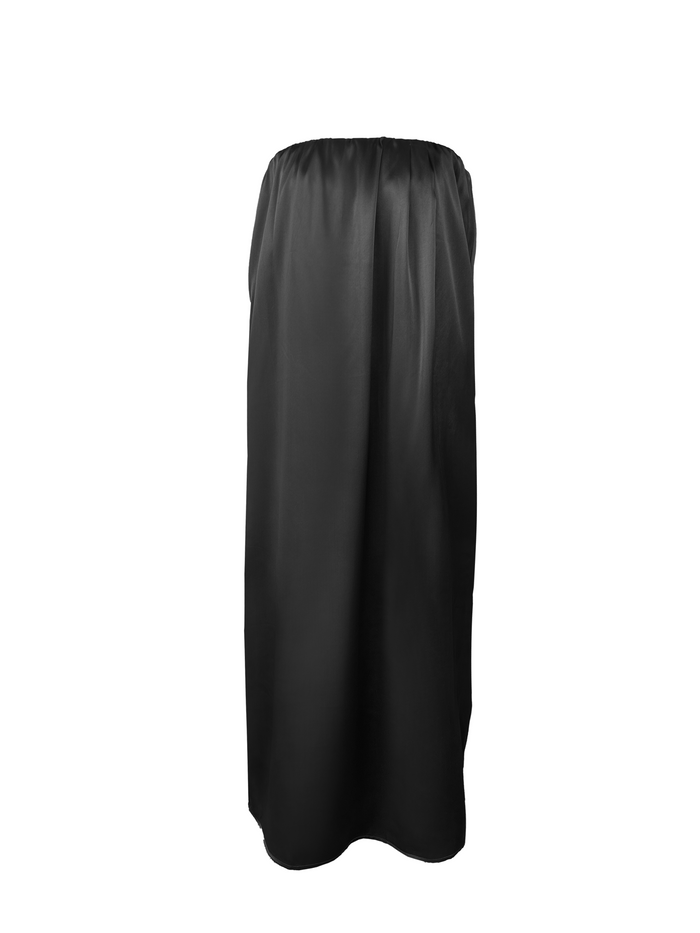 Gold Hawk Layla Pleated Long Dress Black