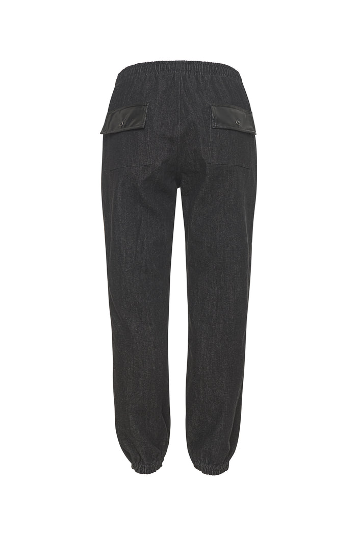 Gold Hawk Leather Trim Pant