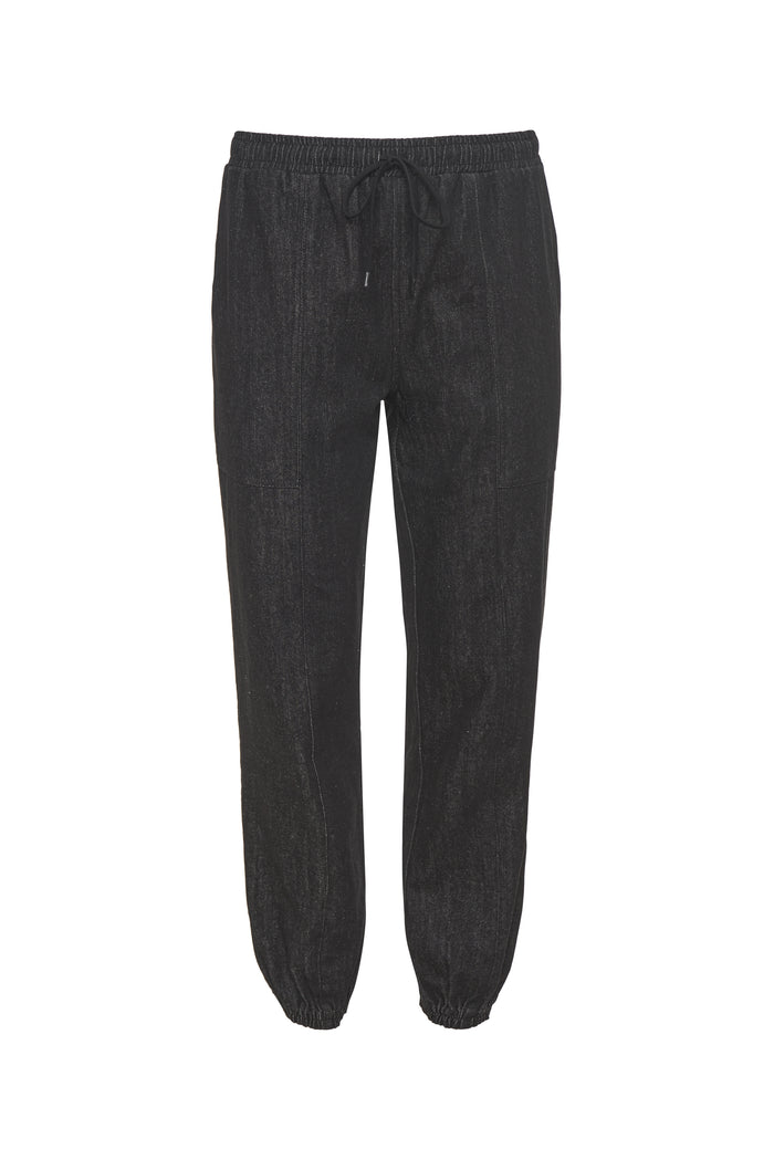 gold hawk Leather Trim Pant