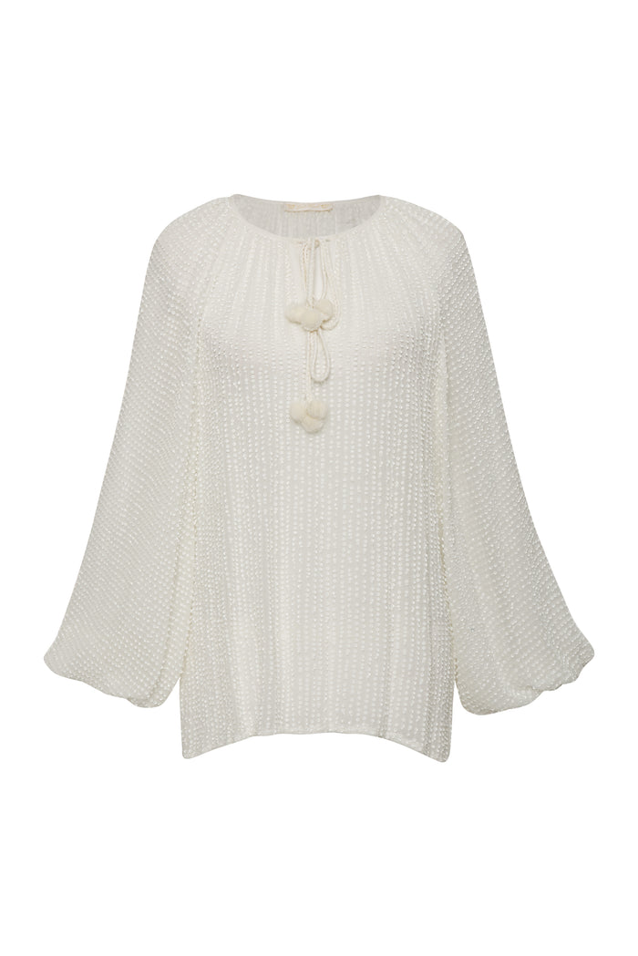 gold hawk Liza Sequin Top Cloud