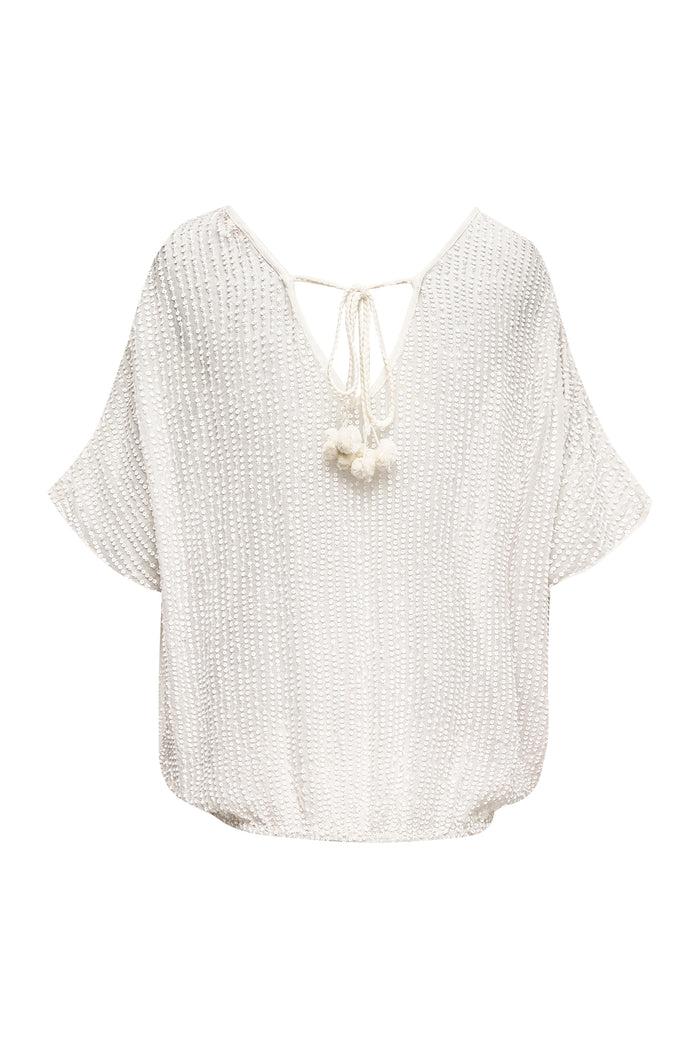 Gold Hawk Liza Sequin Wedge Top