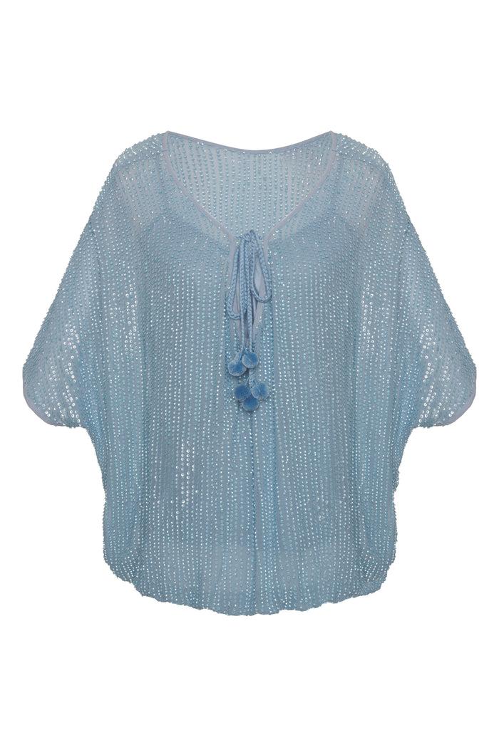 Gold Hawk Liza Sequin Wedge Top