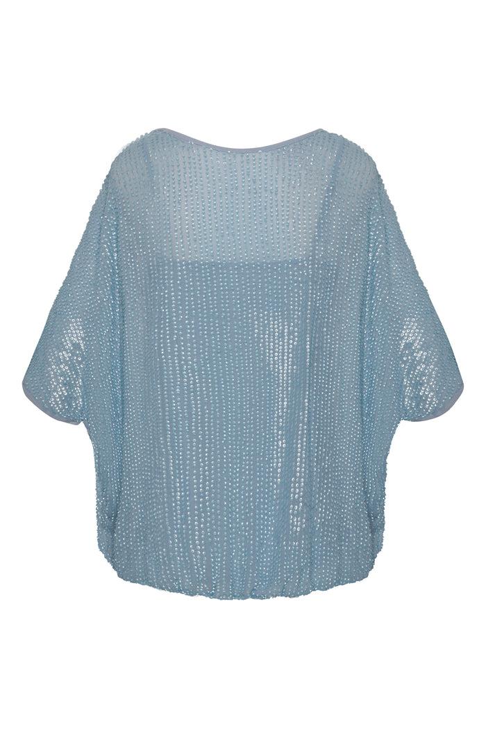 Gold Hawk Liza Sequin Wedge Top