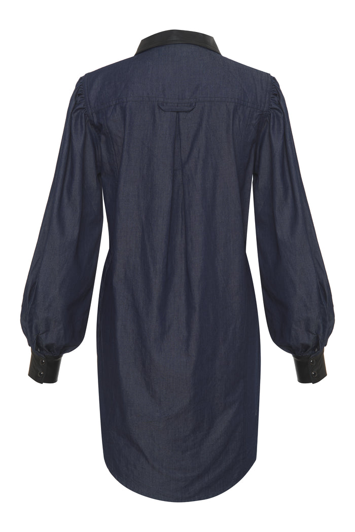 Gold Hawk Lizzy Denim Tencel Shirt Dress