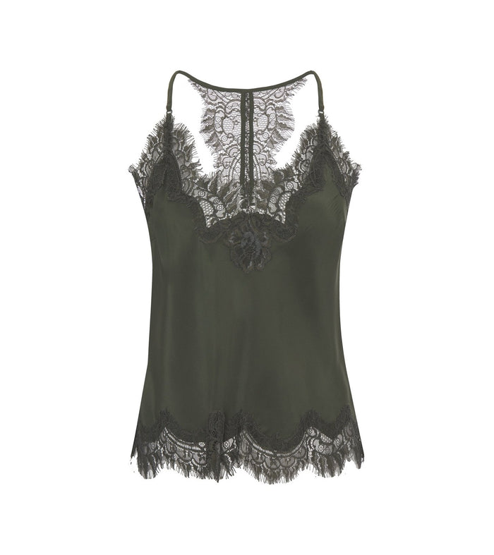 gold hawk Lucy Crop Cami - Muted Olive