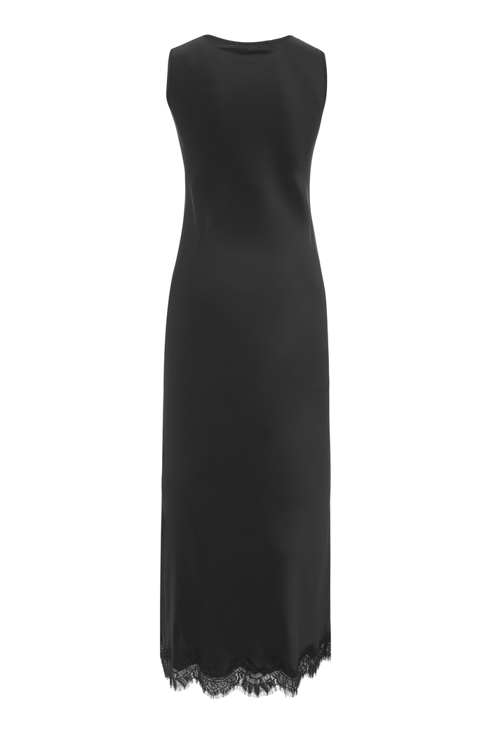 Gold Hawk Luna Sleeveless Long Bias Dress - Black