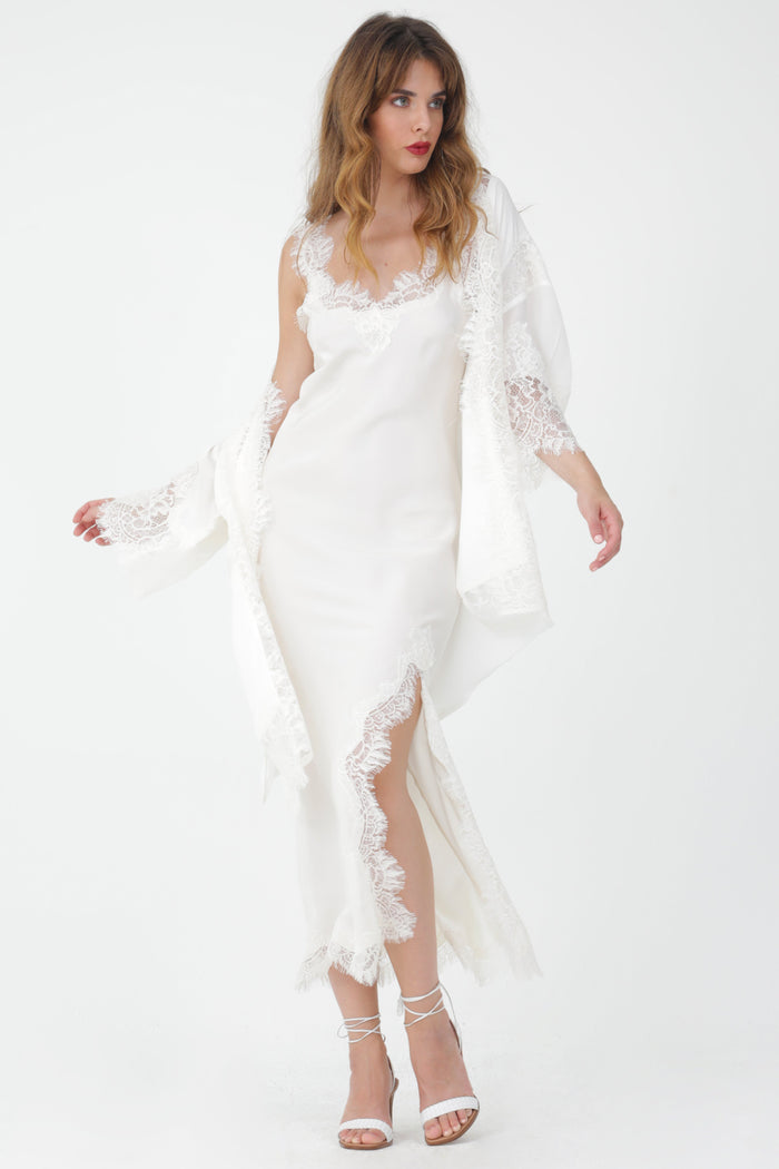 Gold Hawk Miley Long Coco Bias Dress Dove