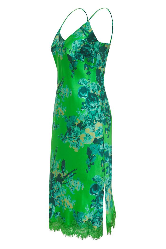 Gold Hawk Napa Chloe Printed Dress Apple Green