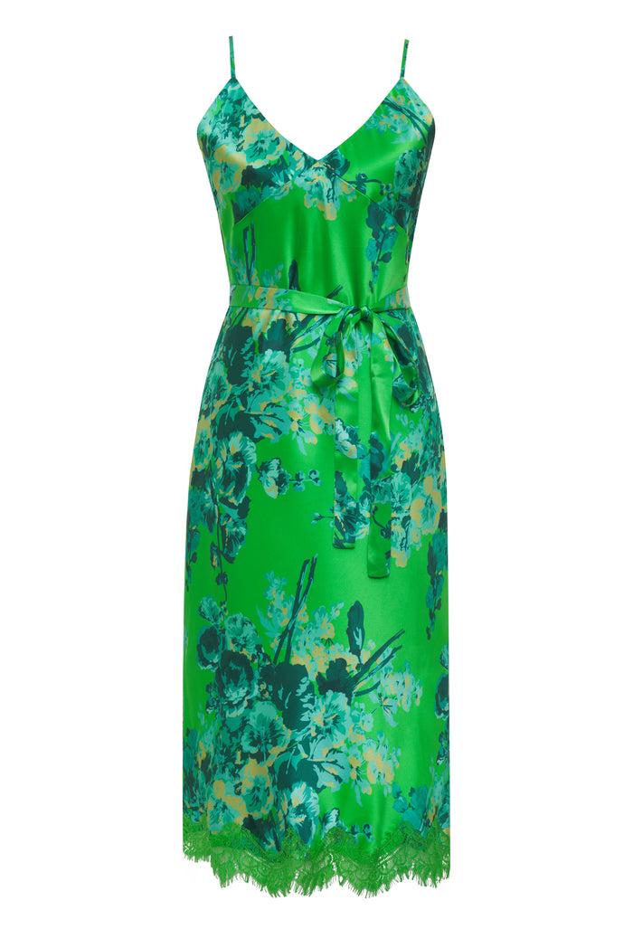Gold Hawk Napa Chloe Printed Dress Apple Green