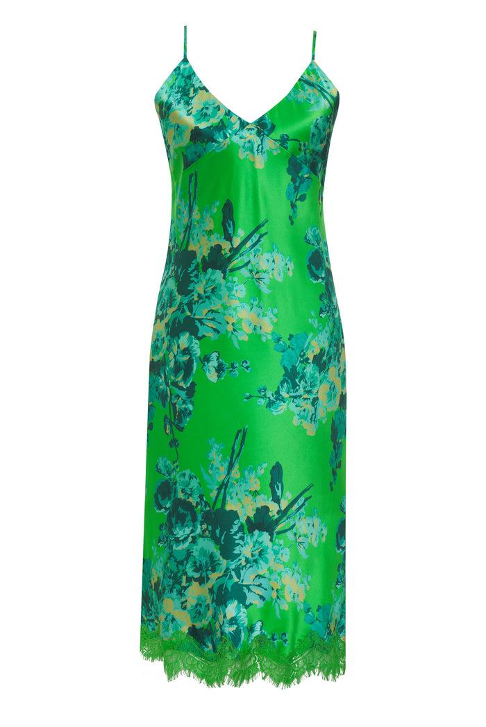 gold hawk Napa Chloe Printed Dress Apple Green