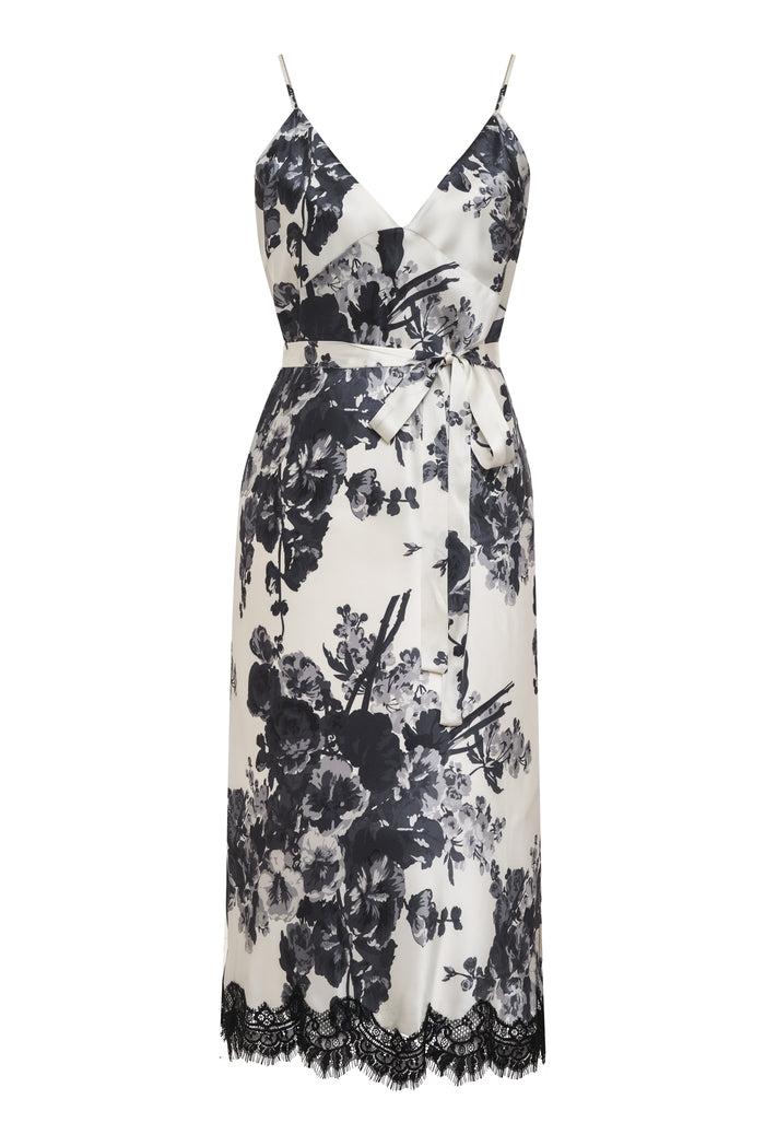 Gold Hawk Napa Chloe Printed Dress Black