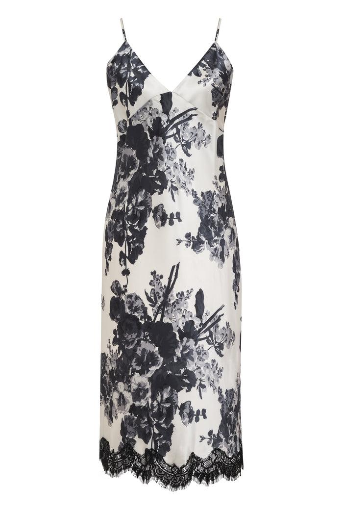 gold hawk Napa Chloe Printed Dress Black