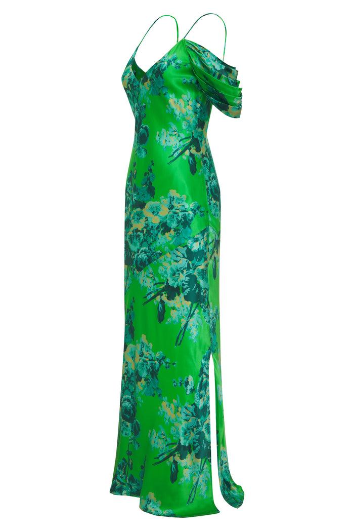 Gold Hawk Napa Noa Long Slip Dress Apple Green