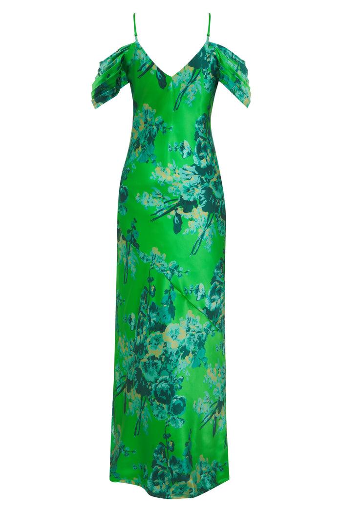 Gold Hawk Napa Noa Long Slip Dress Apple Green