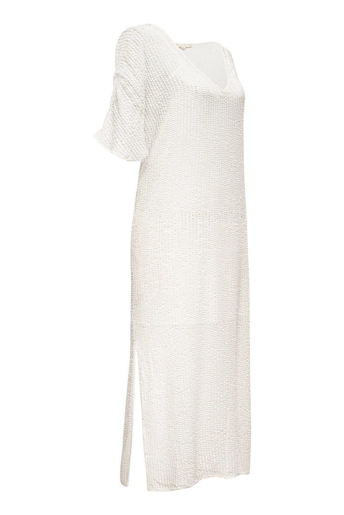 Gold Hawk Now 60% OFF -Liza Sequin Wedge Kaftan