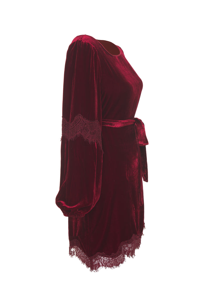 Gold Hawk Now 80% OFF -Velvet A-Line Dress