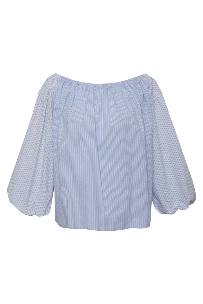 Gold Hawk Off Shoulder Stripe Top